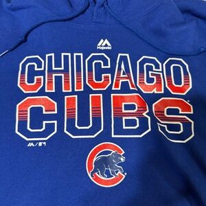 Chicago Cubs Majestic Hoodie Men’s Blue MLB Pullover Sweatshirt